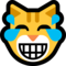 Cat Face With Tears of Joy emoji on Microsoft